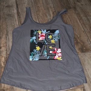 LOVE grey tank